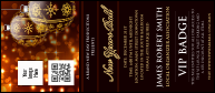 Golden Ornament VIP Event Badge Large