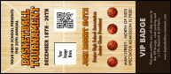 Basketball Court VIP Event Badge Large