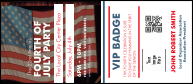 Fourth of July VIP Event Badge Large