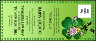 St. Patrick's Day  VIP Event Badge Large