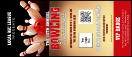 Bowling League VIP Event Badge Large