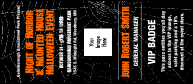 Spider Web VIP Event Badge Large Orange Black