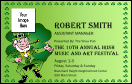 St Patrick's Day VIP Event Colored Badge Medium