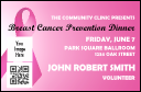 Pink Ribbon VIP Event Badge Small VIP Event Badge Small