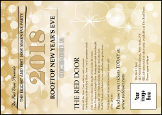 Gold Glitter Club Flyer