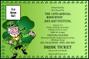 St Patrick's Day Colored Drink Ticket