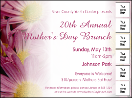 Pink Flowers Image Flyer