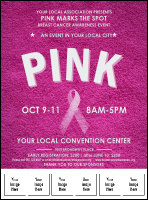 Breast Cancer Pink Ribbon Logo Flyer