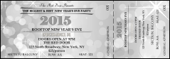 Silver Glitter Reserved Event Ticket