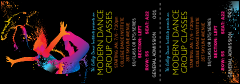 Modern Dance Reserved  Black  Event Ticket