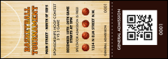Basketball QR Event Ticket
