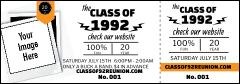 Class Reunion Mascot Orange Event Ticket