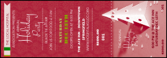 Paper Christmas Tree Red Event Ticket