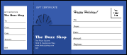 Present Gift Certificate Blue