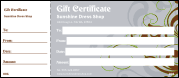 Swirls Gift Certificate