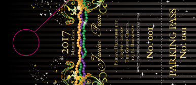 Mardi Gras Beads Hang Tag