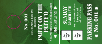 St. Patrick's Day Shamrock Hang Tag