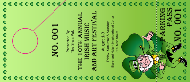 St Patrick's Day Colored Hang Tag