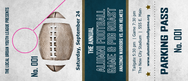 Football Blue Hang Tag