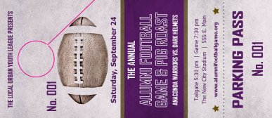 Football Purple Hang Tag