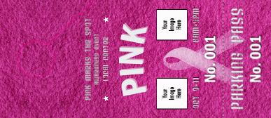 Breast Cancer Pink Ribbon Hang Tag