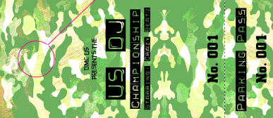 Camouflage Green White Yellow Hang Tag