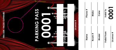 Red Carpet Parking Pass (100 pack)