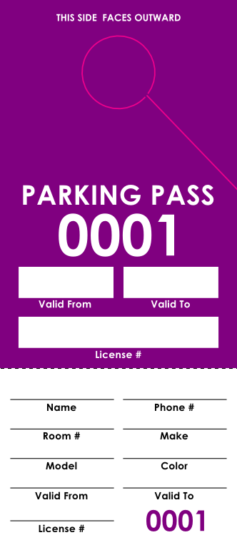 Purple Parking Permit