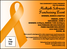 Orange Ribbon Invitation Orange Ribbon Invitation
