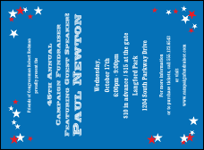 Red, White, and Blue Stars Invitation