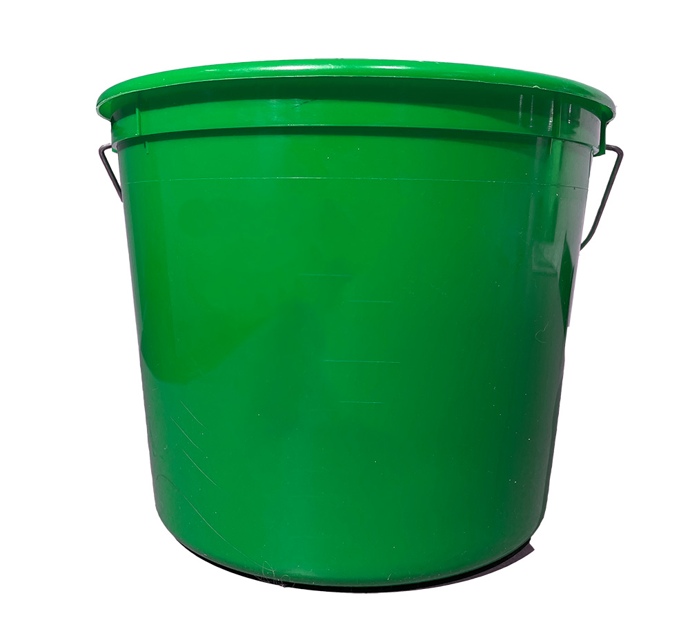 1-Gallon Green Plastic Bucket