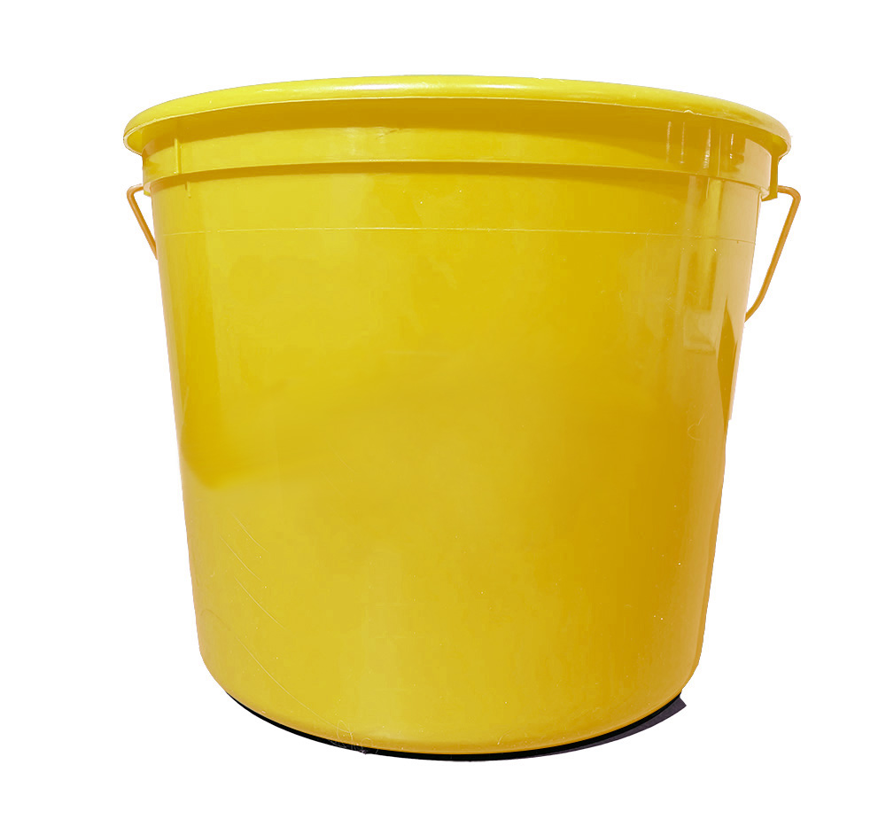 1-Gallon Yellow Plastic Bucket