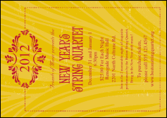Year Gold Semi-Formal Postcard