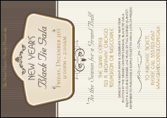 Classic Brown Pinstripe Postcard Mailer