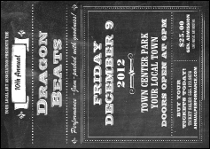 Retro Chalkboard Postcard Mailer