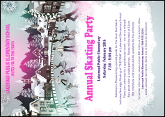 Skating Party Postcard Mailer