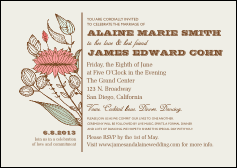 Wedding Flower Motif Postcard Mailer
