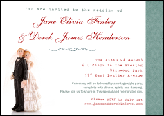 Vintage Bride and Groom Postcard Mailer