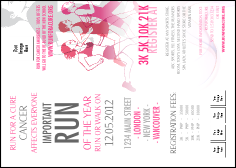 Run for a Cause Pink  Postcard Mailer