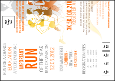 Run for a Cause Orange Postcard Mailer