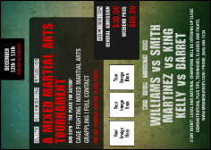 Contemporary Mixed Martial Arts  Postcard Mailer