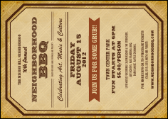 BBQ Vintage  Postcard Mailer