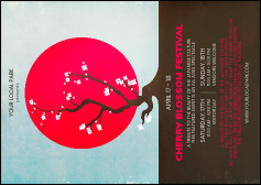 Cherry Blossom Circle Postcard Mailer