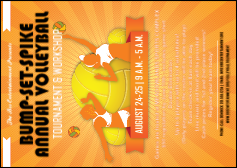 Volleyball Sun Rays Postcard Mailer