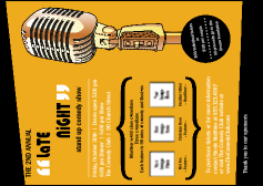 Comedy Retro Microphone Postcard Mailer