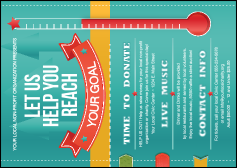 Fundraising Thermometer Postcard Mailer