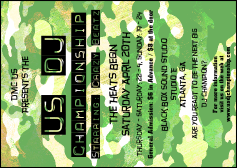Camouflage Green White Yellow Postcard