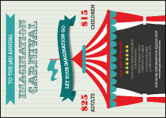 Carnival Monkey Postcard Mailer