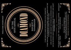 Diamonds Black  Postcard Mailer