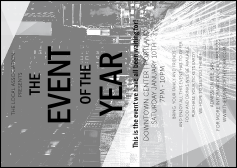 All Purpose Building and Streetlights Black and White Postcard Mailer